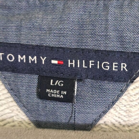 Tommy Hilfiger NWT Gray Button-Up VNeck Cotton Cardigan Sweater Size L - Picture 6 of 7